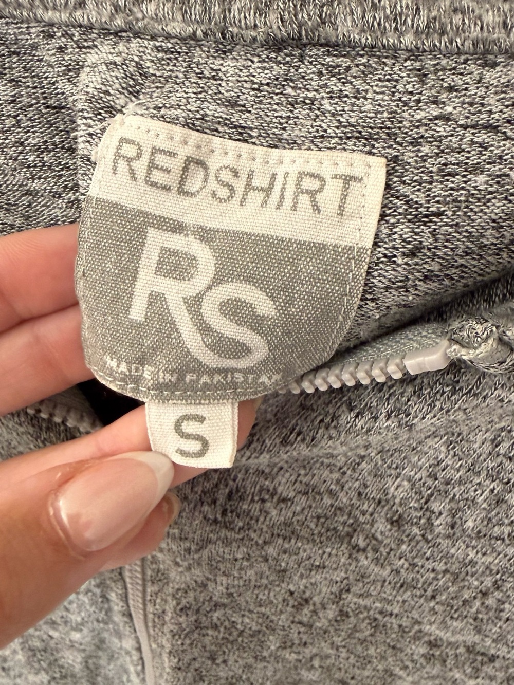 Lightweight Gray Zip-Up Hooded Top - Picture 2 of 3